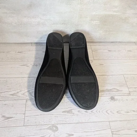 Black Flats with Floral design insole - Picture 5 of 5